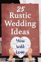 Wedding Ideas 20 I LOVE rustic and country weddings. Here are 25 different ideas for yours ... rustic decor, wedding signs, rustic card box, flower girl dress and basket, and a lot more. Read and see how to buy on the My Online Wedding Help blog.