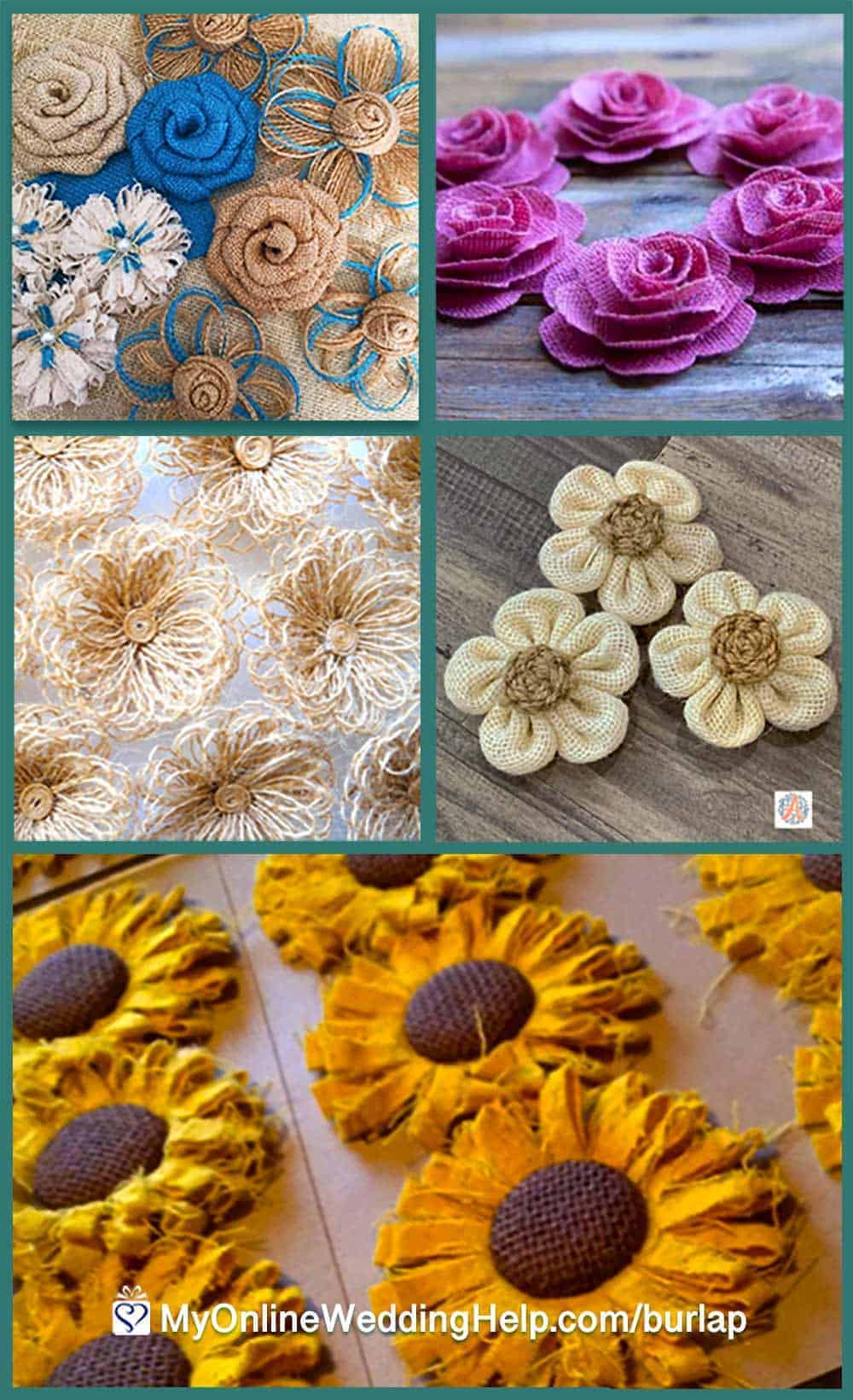 How to Make Burlap Flowers the Unique, 3Layer Way My Online Wedding