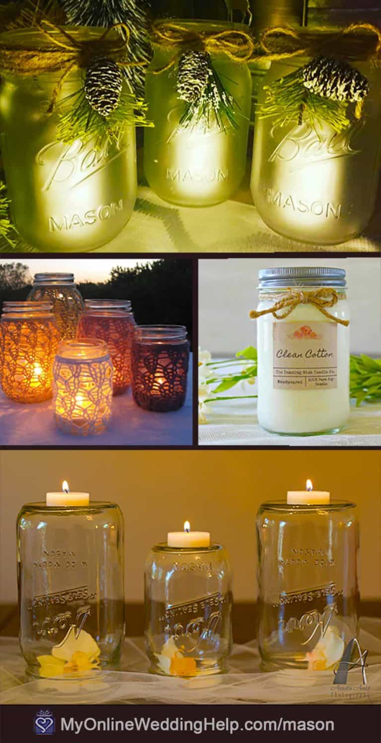 25 Mason Jar Centerpiece Ideas for Weddings My Online Wedding Help